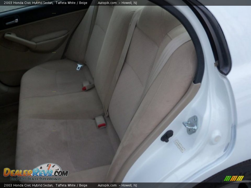2003 Honda Civic Hybrid Sedan Taffeta White / Beige Photo #9
