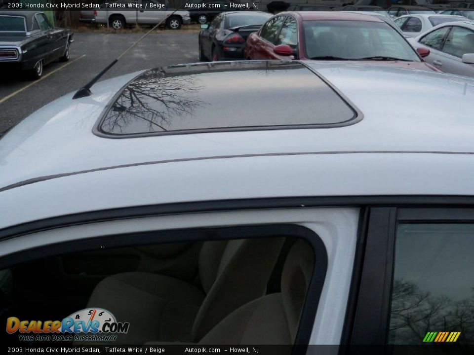 2003 Honda Civic Hybrid Sedan Taffeta White / Beige Photo #11