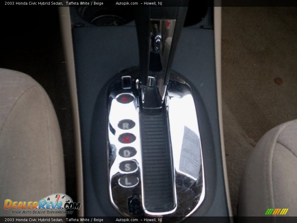 2003 Honda Civic Hybrid Sedan Taffeta White / Beige Photo #14