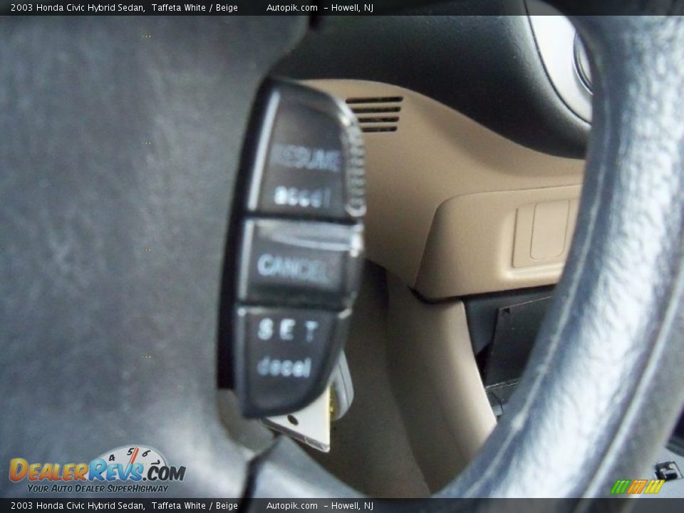2003 Honda Civic Hybrid Sedan Taffeta White / Beige Photo #17