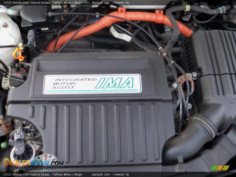 2003 Honda Civic Hybrid Sedan Taffeta White / Beige Photo #18
