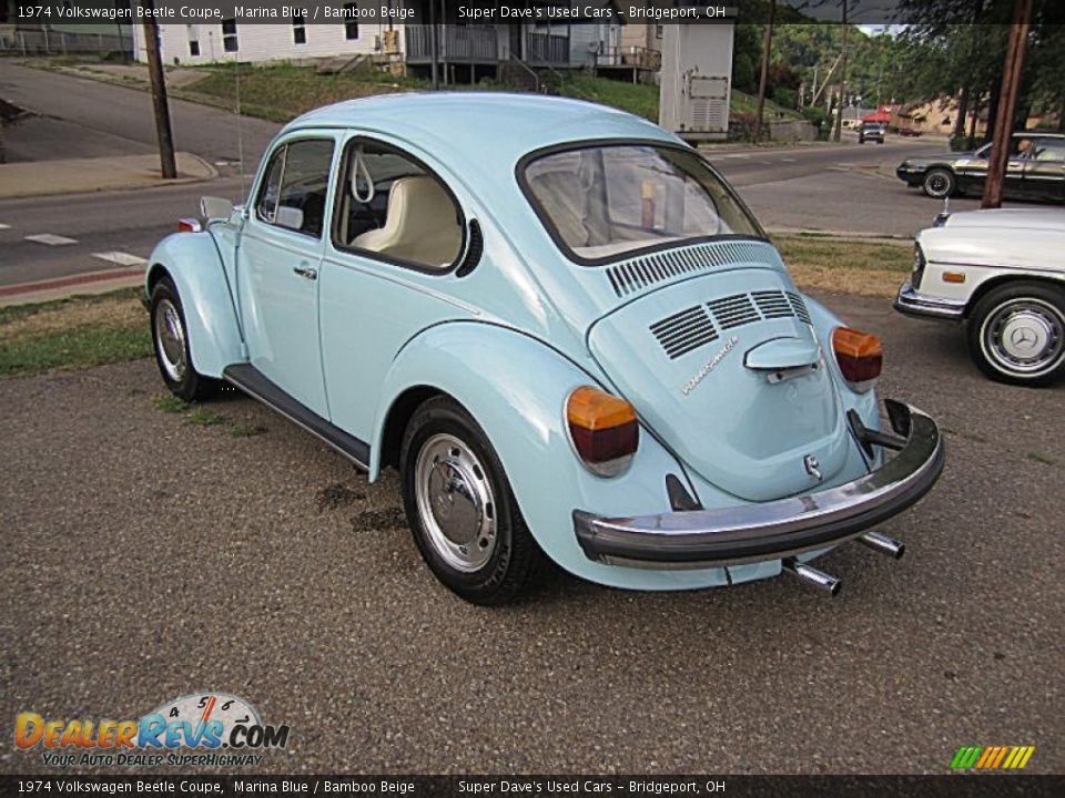 1974 Volkswagen Beetle Coupe Marina Blue / Bamboo Beige Photo #4