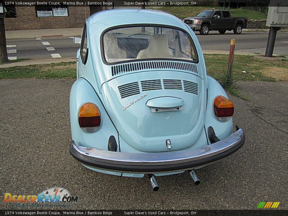 1974 Volkswagen Beetle Coupe Marina Blue / Bamboo Beige Photo #5