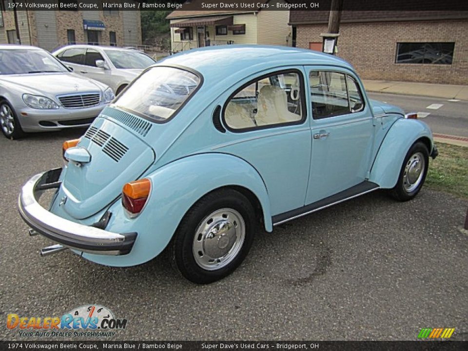 1974 Volkswagen Beetle Coupe Marina Blue / Bamboo Beige Photo #7