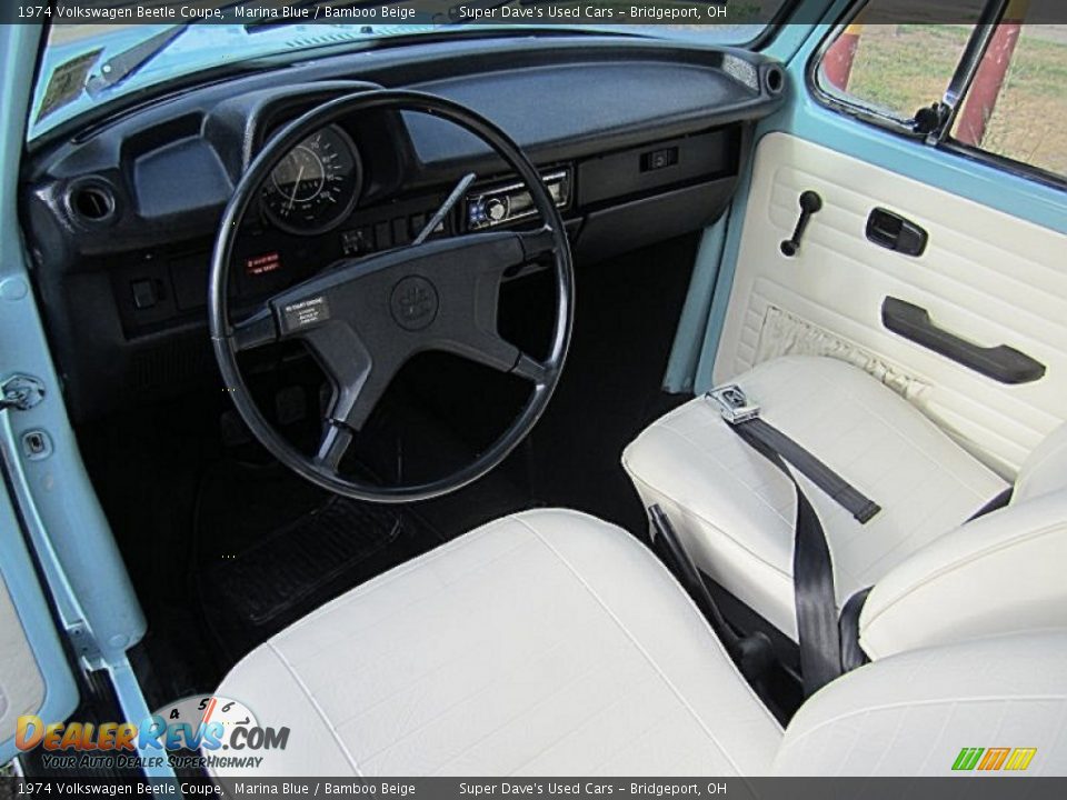 Bamboo Beige Interior - 1974 Volkswagen Beetle Coupe Photo #12