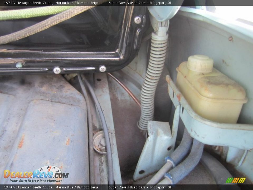 1974 Volkswagen Beetle Coupe Marina Blue / Bamboo Beige Photo #25