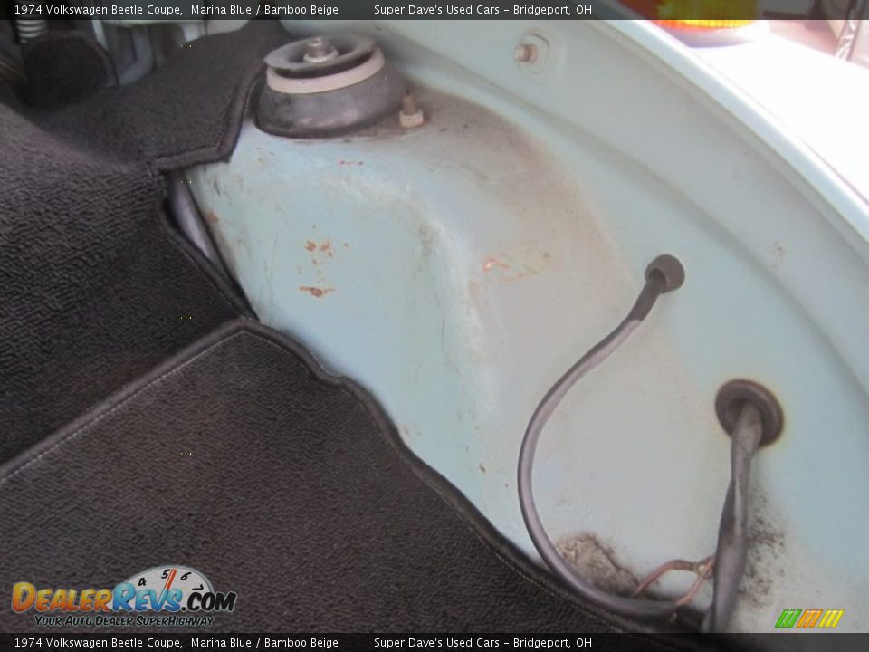 1974 Volkswagen Beetle Coupe Marina Blue / Bamboo Beige Photo #26