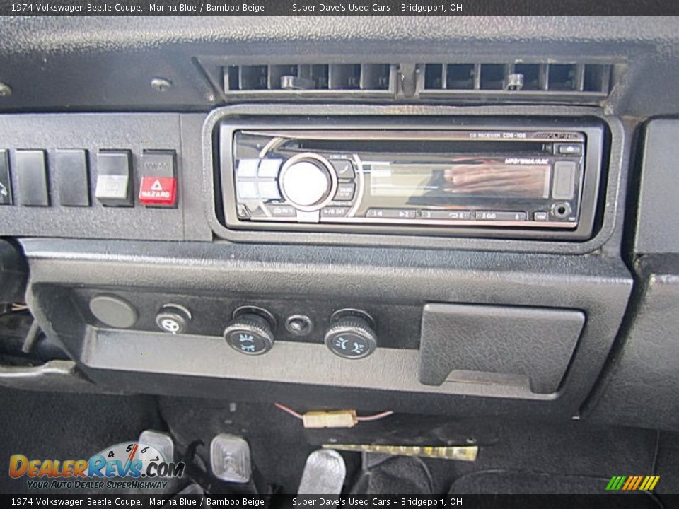 1974 Volkswagen Beetle Coupe Marina Blue / Bamboo Beige Photo #30