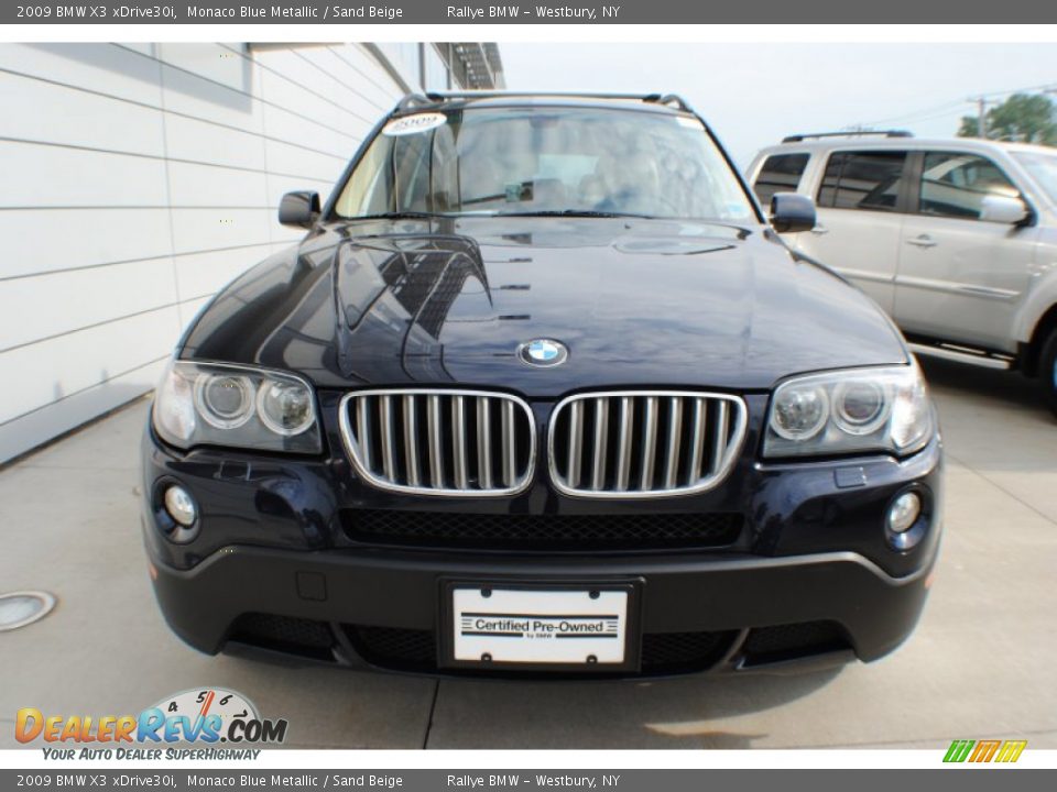2009 BMW X3 xDrive30i Monaco Blue Metallic / Sand Beige Photo #2