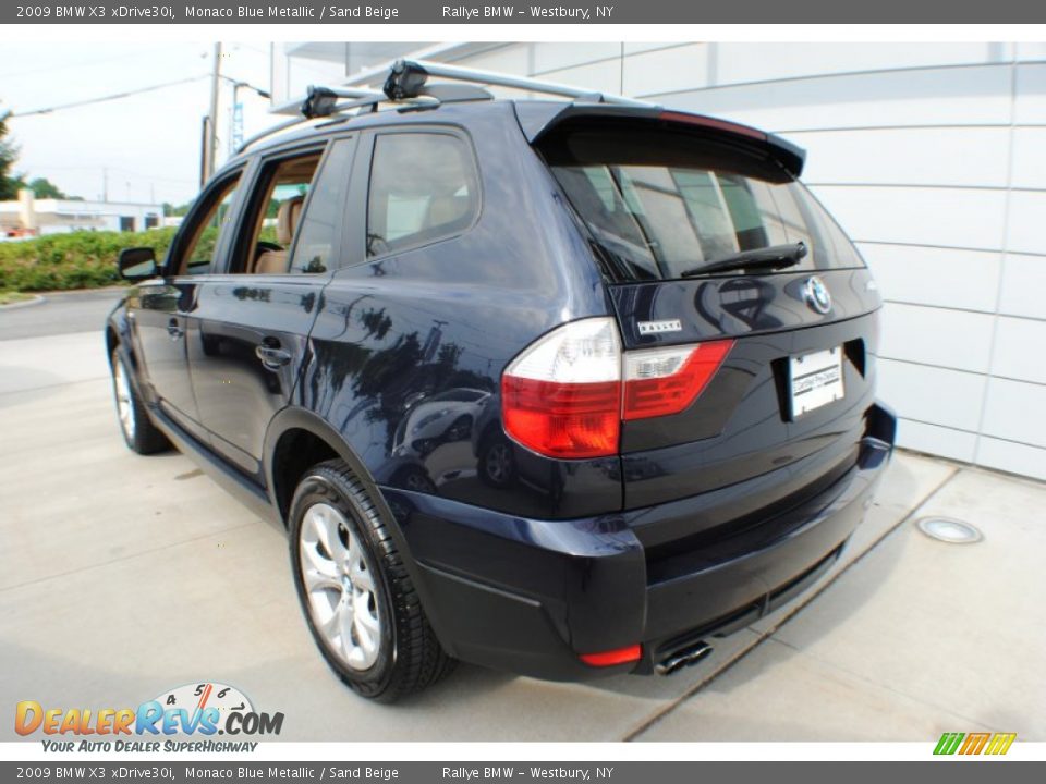 2009 BMW X3 xDrive30i Monaco Blue Metallic / Sand Beige Photo #4