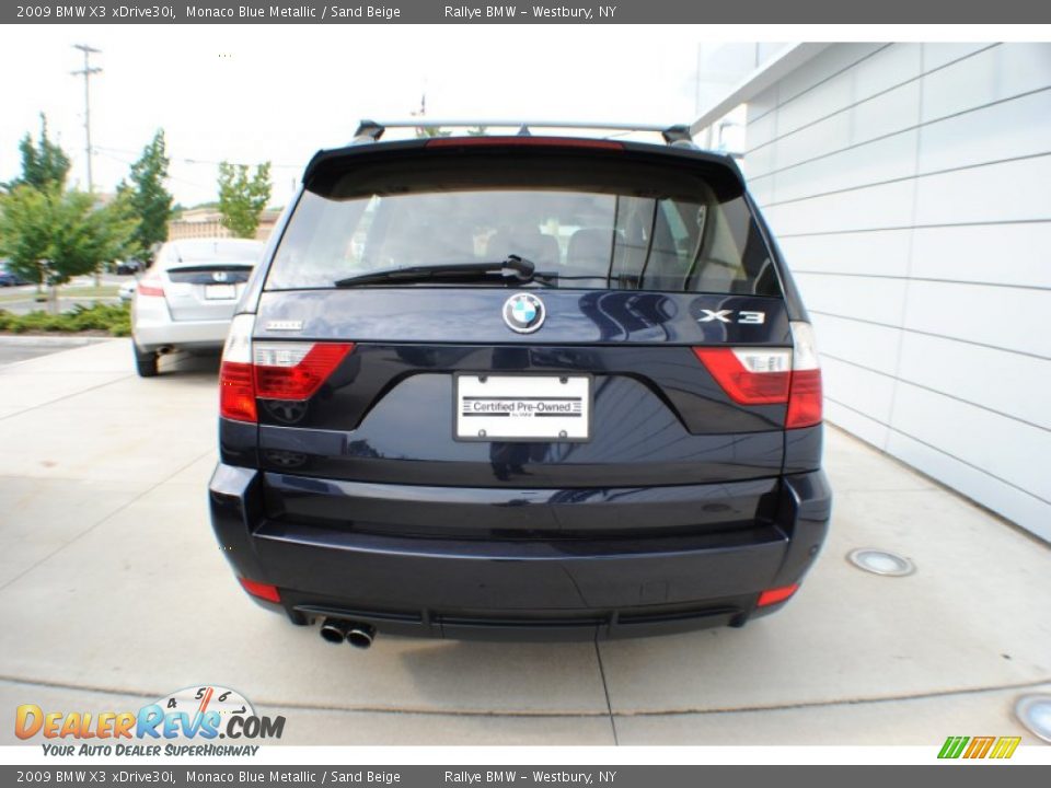 2009 BMW X3 xDrive30i Monaco Blue Metallic / Sand Beige Photo #5