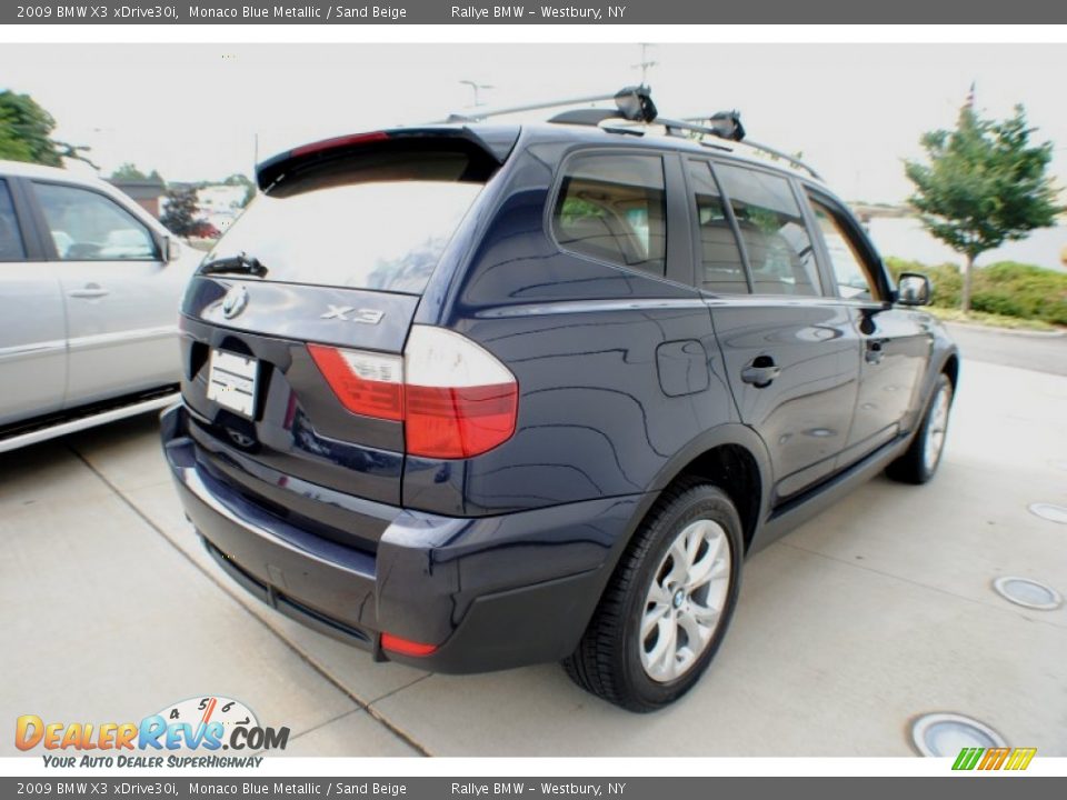 2009 BMW X3 xDrive30i Monaco Blue Metallic / Sand Beige Photo #6