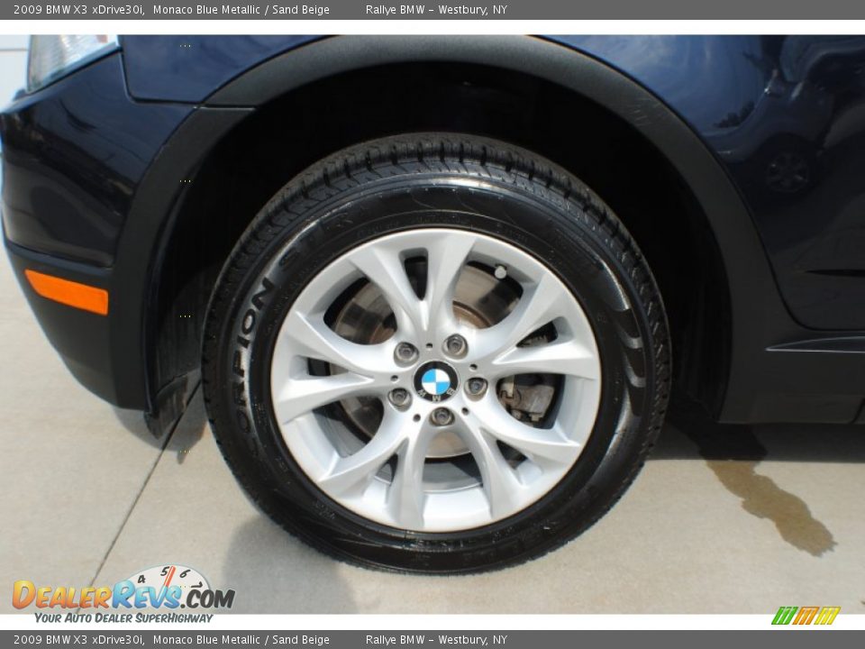 2009 BMW X3 xDrive30i Monaco Blue Metallic / Sand Beige Photo #8