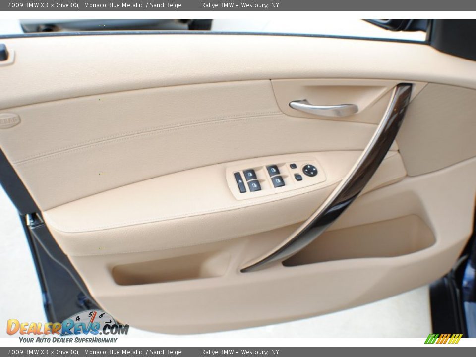2009 BMW X3 xDrive30i Monaco Blue Metallic / Sand Beige Photo #11