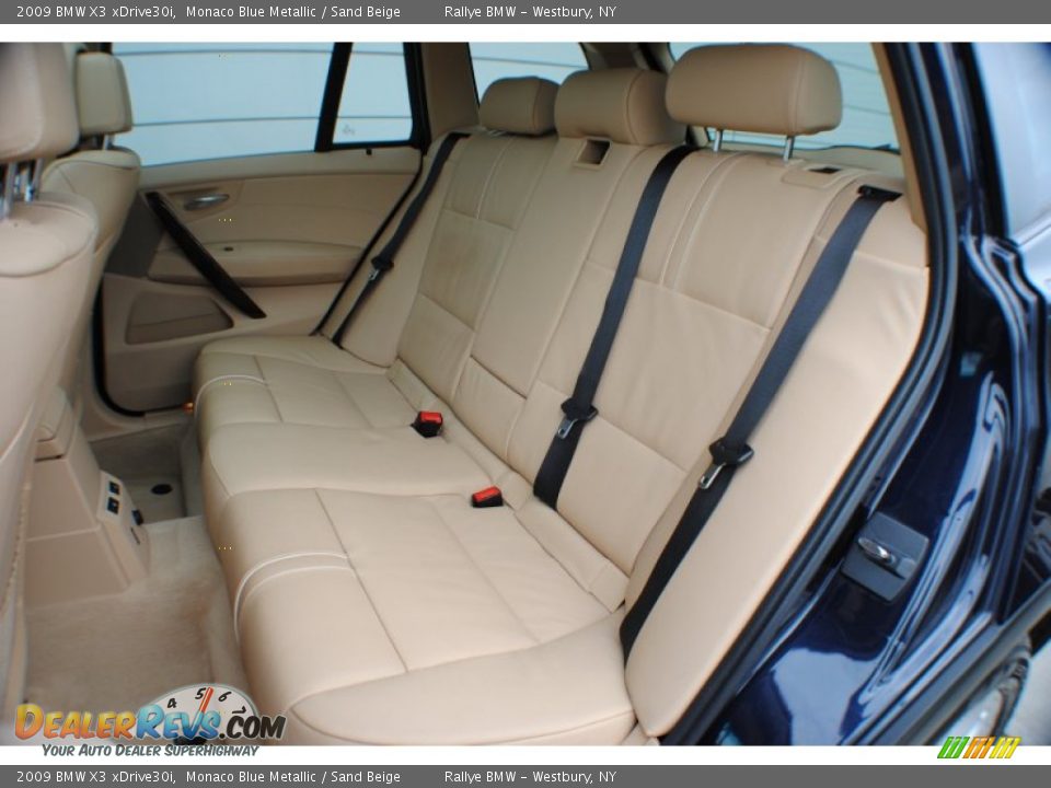2009 BMW X3 xDrive30i Monaco Blue Metallic / Sand Beige Photo #16