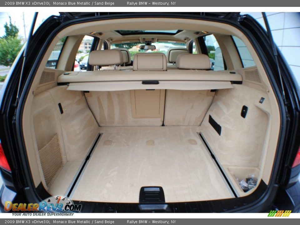 2009 BMW X3 xDrive30i Monaco Blue Metallic / Sand Beige Photo #17