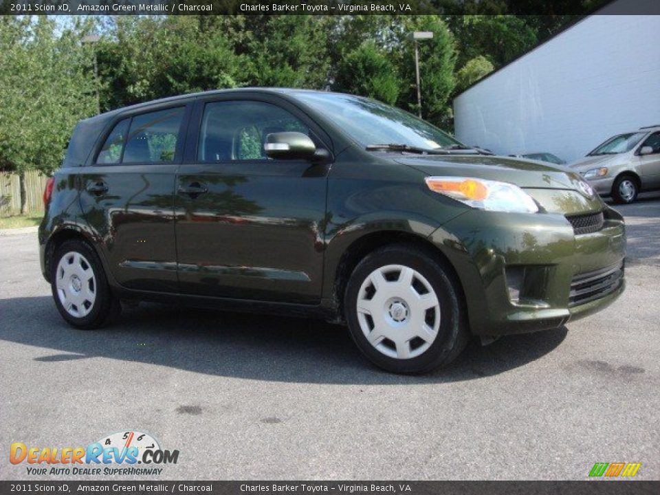 2011 Scion xD Amazon Green Metallic / Charcoal Photo #2