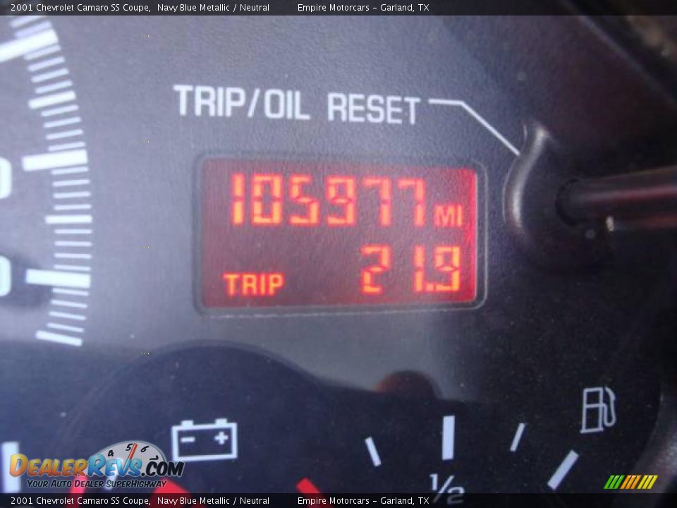 2001 Chevrolet Camaro SS Coupe Navy Blue Metallic / Neutral Photo #15