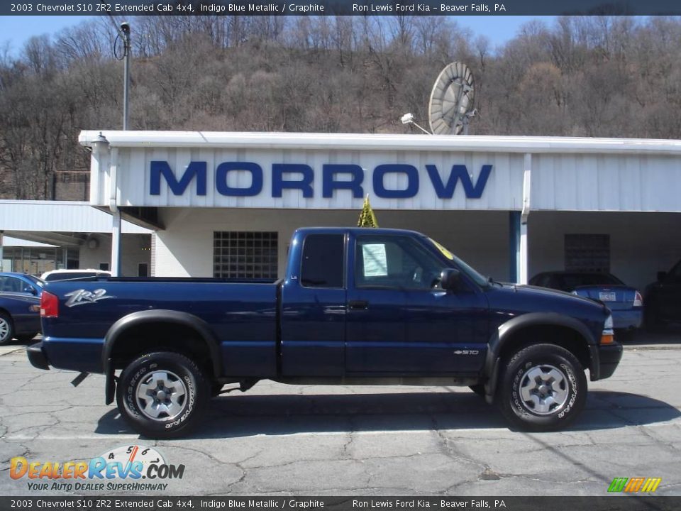 2003 Chevrolet S10 ZR2 Extended Cab 4x4 Indigo Blue Metallic / Graphite Photo #1