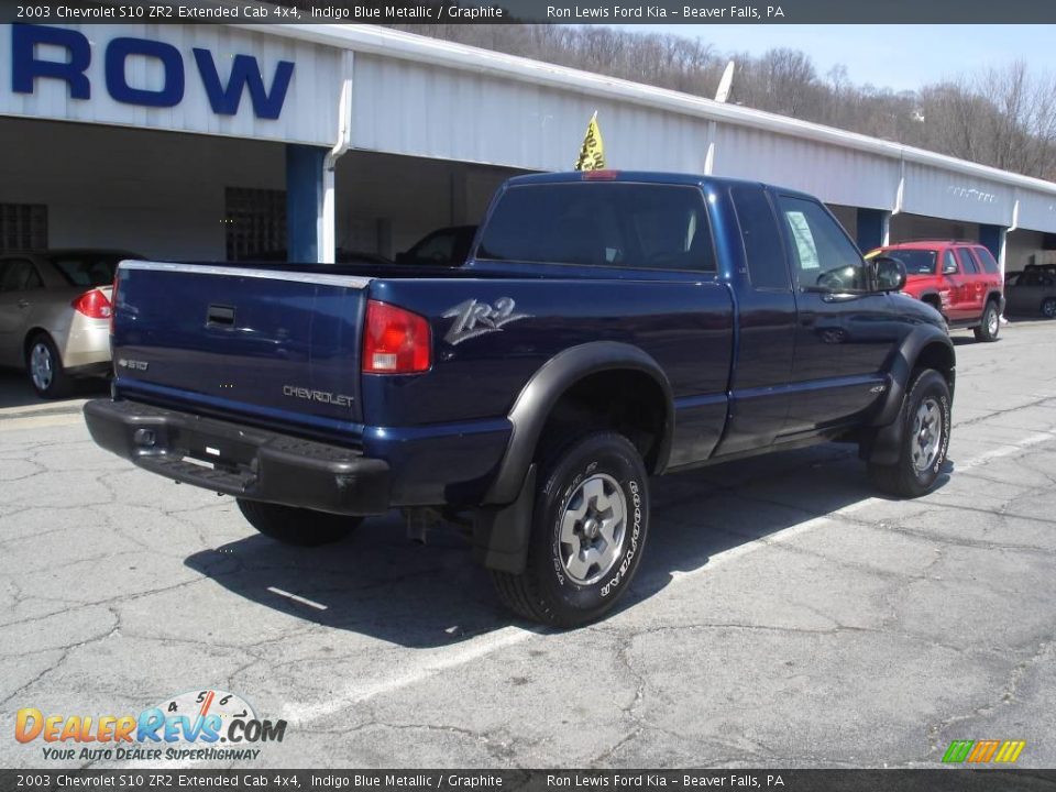 2003 Chevrolet S10 ZR2 Extended Cab 4x4 Indigo Blue Metallic / Graphite Photo #2