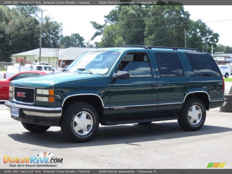 1996 GMC Yukon SLT 4x4 Emerald Green Metallic / Neutral Photo #2