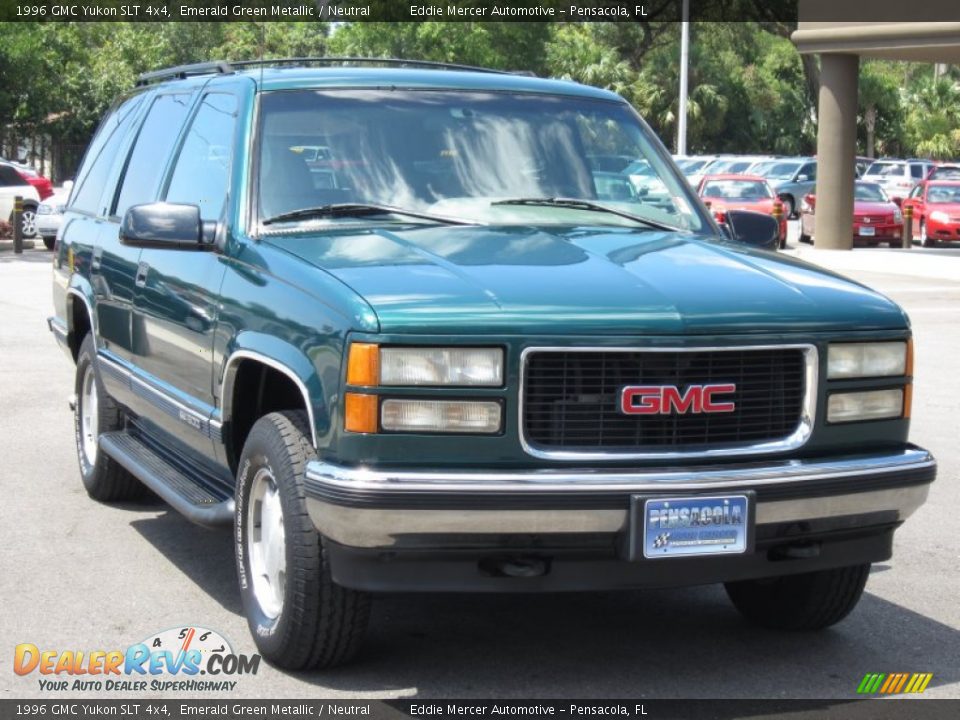 1996 GMC Yukon SLT 4x4 Emerald Green Metallic / Neutral Photo #4