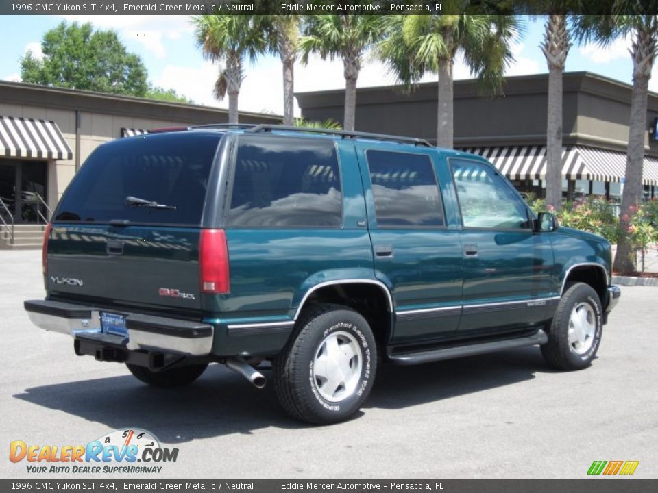 1996 GMC Yukon SLT 4x4 Emerald Green Metallic / Neutral Photo #6
