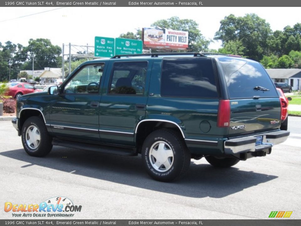 1996 GMC Yukon SLT 4x4 Emerald Green Metallic / Neutral Photo #10