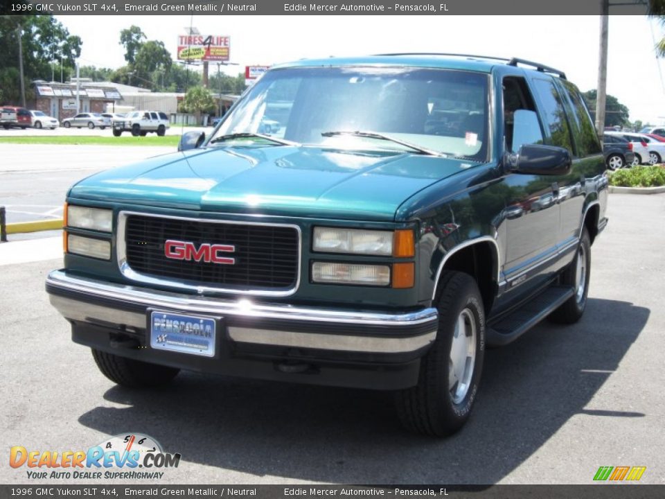 1996 GMC Yukon SLT 4x4 Emerald Green Metallic / Neutral Photo #13