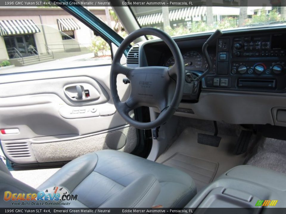 1996 GMC Yukon SLT 4x4 Emerald Green Metallic / Neutral Photo #33