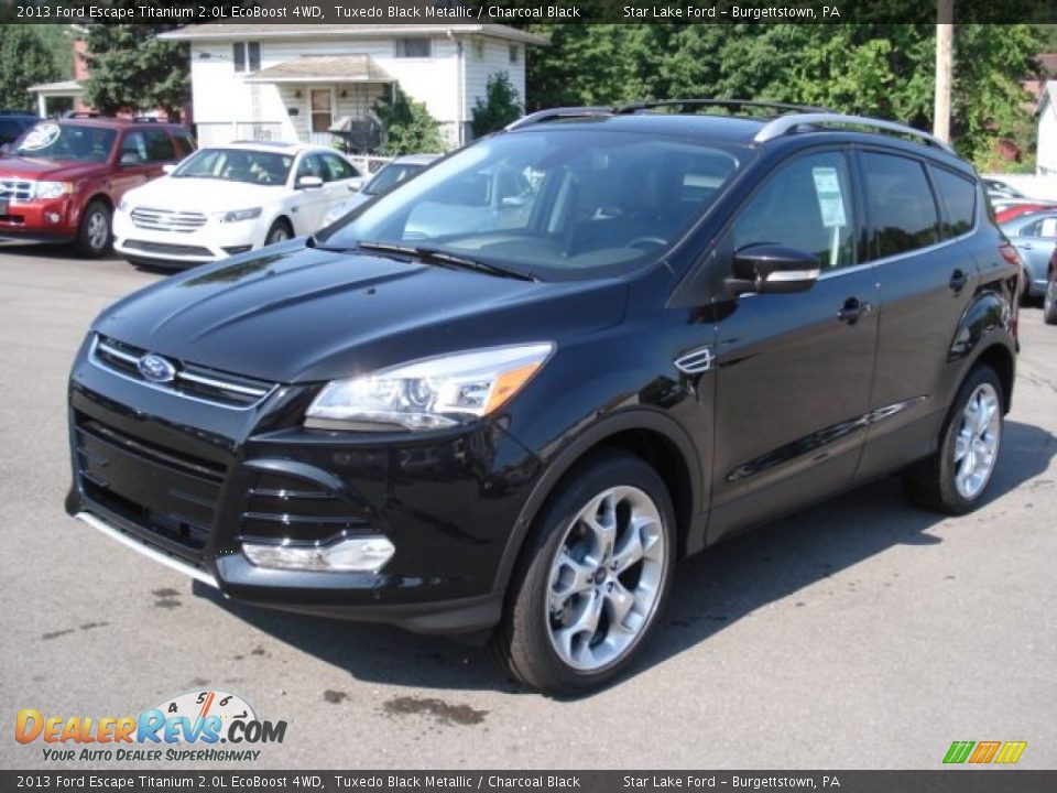 2013 Ford Escape Titanium 2.0L EcoBoost 4WD Tuxedo Black Metallic / Charcoal Black Photo #3