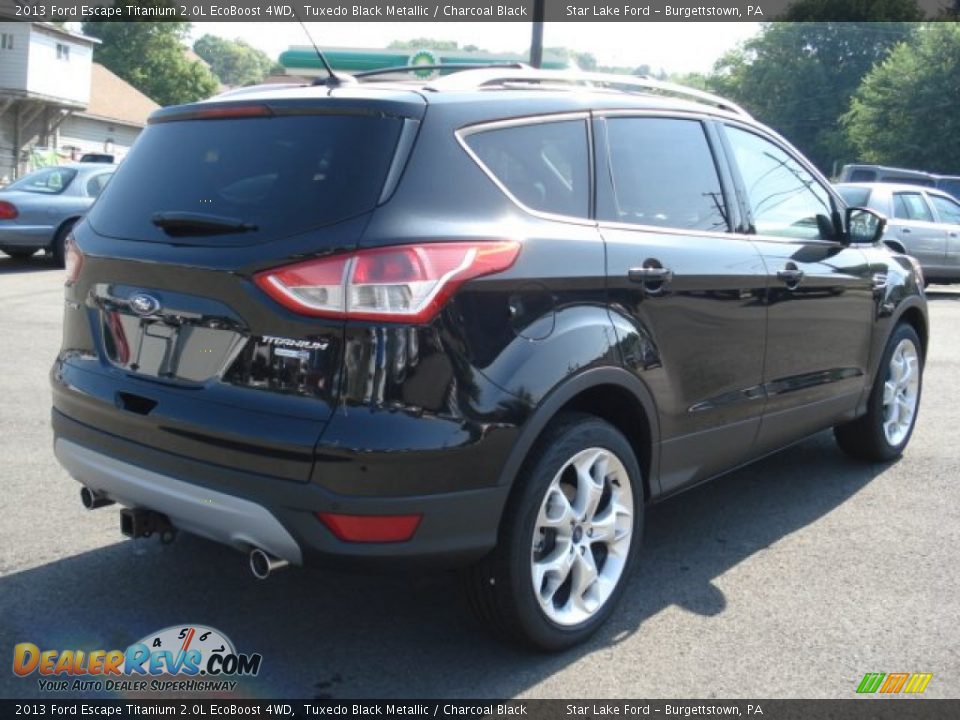 2013 Ford Escape Titanium 2.0L EcoBoost 4WD Tuxedo Black Metallic / Charcoal Black Photo #7