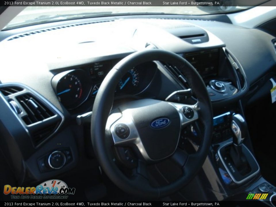 2013 Ford Escape Titanium 2.0L EcoBoost 4WD Tuxedo Black Metallic / Charcoal Black Photo #10