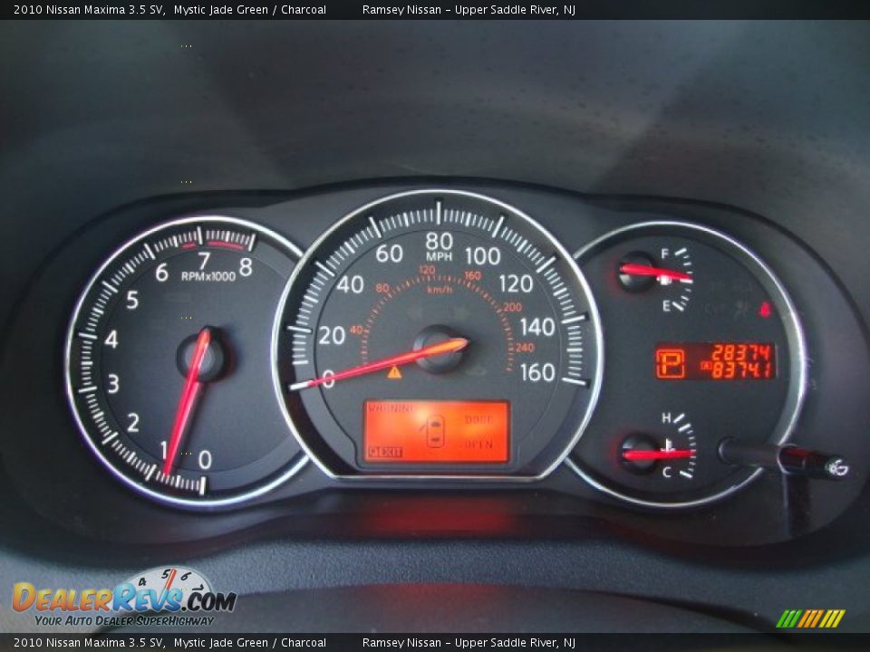 2010 Nissan Maxima 3.5 SV Mystic Jade Green / Charcoal Photo #16