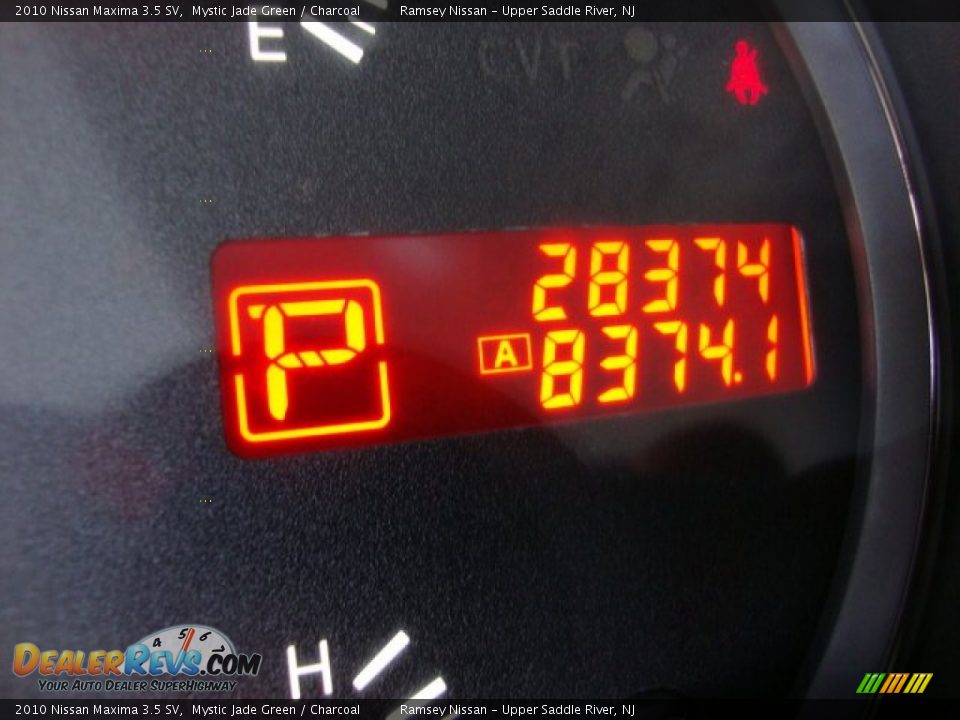 2010 Nissan Maxima 3.5 SV Mystic Jade Green / Charcoal Photo #17