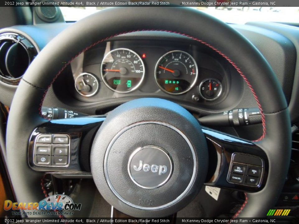 2012 Jeep Wrangler Unlimited Altitude 4x4 Steering Wheel Photo #14