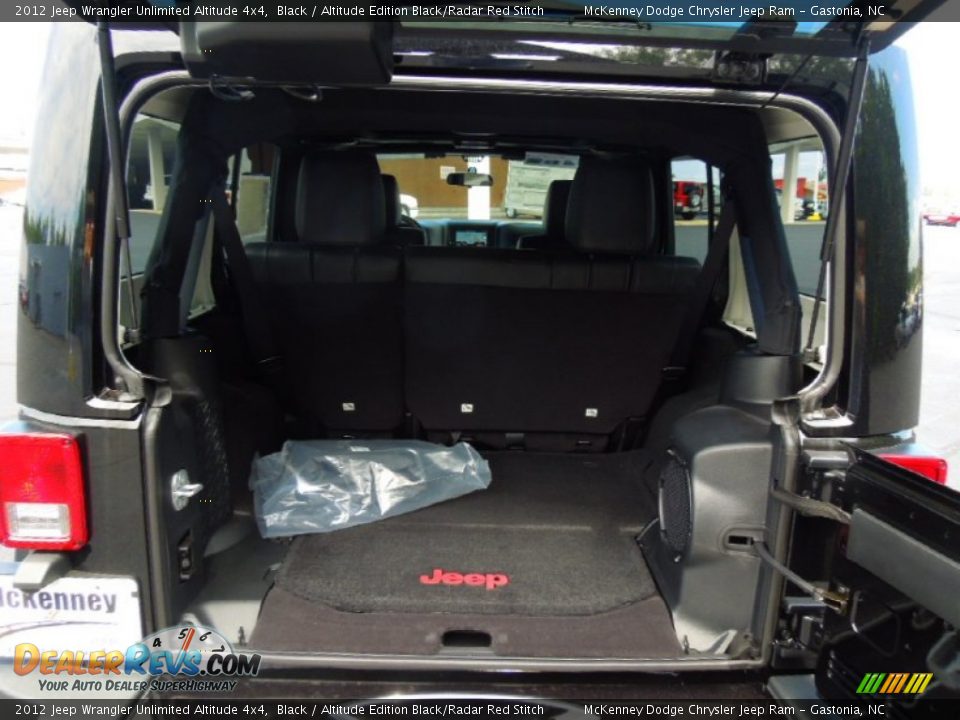 2012 Jeep Wrangler Unlimited Altitude 4x4 Black / Altitude Edition Black/Radar Red Stitch Photo #19