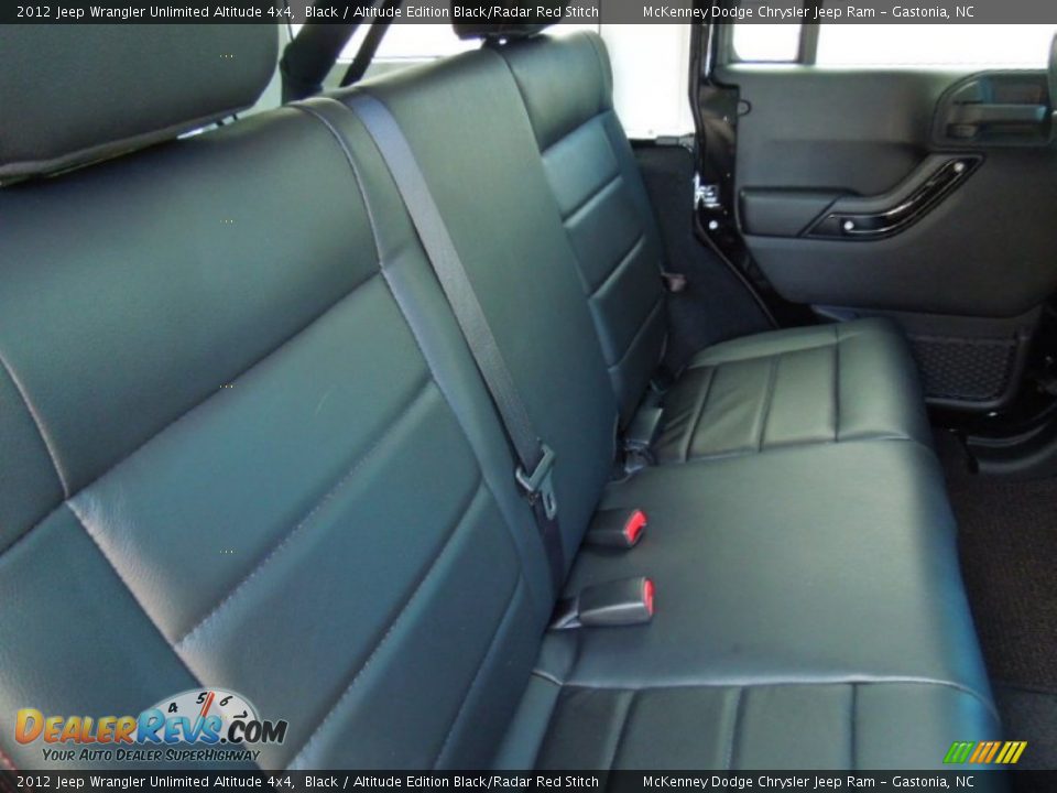 2012 Jeep Wrangler Unlimited Altitude 4x4 Black / Altitude Edition Black/Radar Red Stitch Photo #20