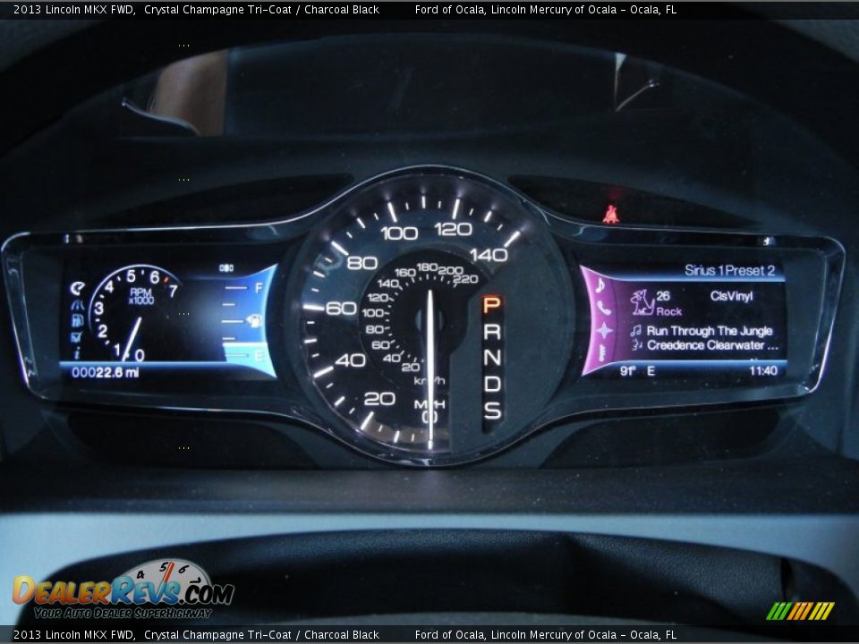 2013 Lincoln MKX FWD Crystal Champagne Tri-Coat / Charcoal Black Photo #8