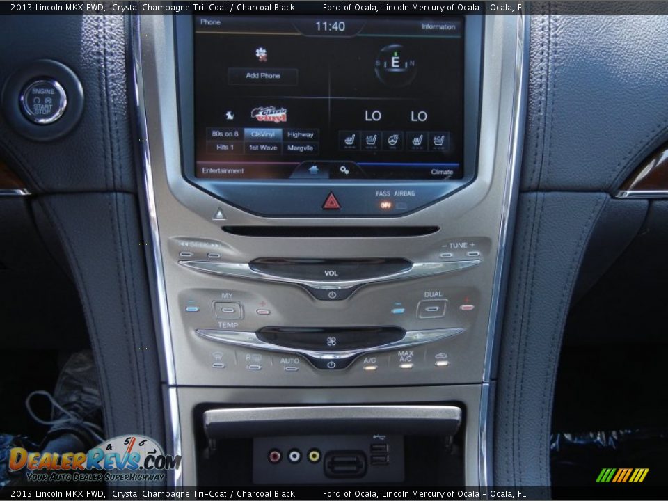 2013 Lincoln MKX FWD Crystal Champagne Tri-Coat / Charcoal Black Photo #9