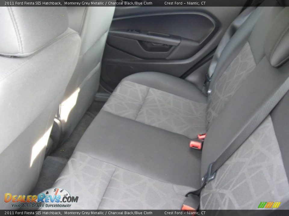 2011 Ford Fiesta SES Hatchback Monterey Grey Metallic / Charcoal Black/Blue Cloth Photo #12