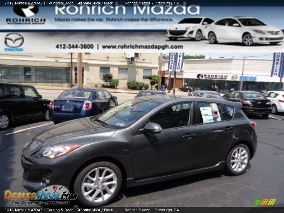 2012 Mazda MAZDA3 s Touring 5 Door Graphite Mica / Black Photo #1