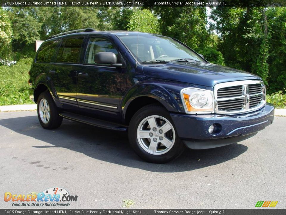 2006 Dodge Durango Limited HEMI Patriot Blue Pearl / Dark Khaki/Light Khaki Photo #1