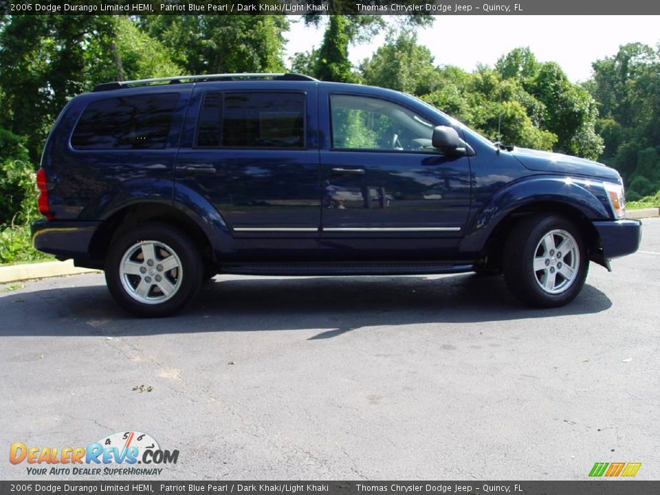 2006 Dodge Durango Limited HEMI Patriot Blue Pearl / Dark Khaki/Light Khaki Photo #2
