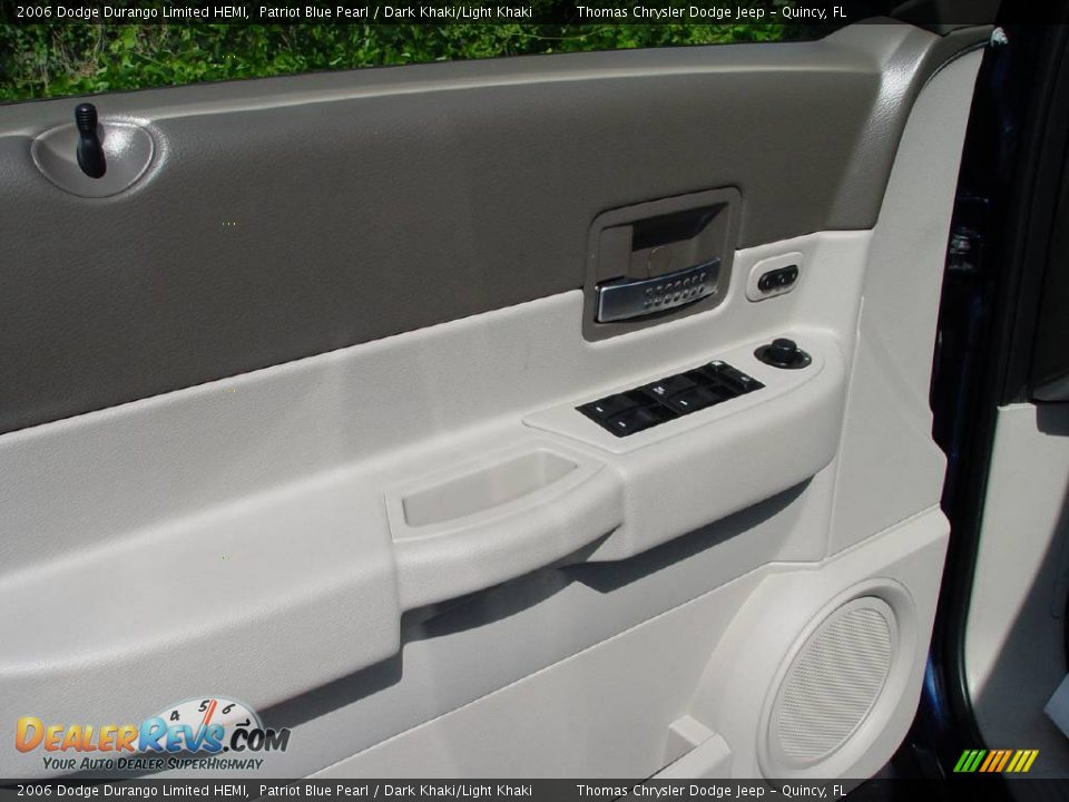 2006 Dodge Durango Limited HEMI Patriot Blue Pearl / Dark Khaki/Light Khaki Photo #14