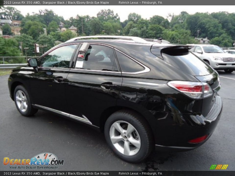 2013 Lexus RX 350 AWD Stargazer Black / Black/Ebony Birds Eye Maple Photo #2