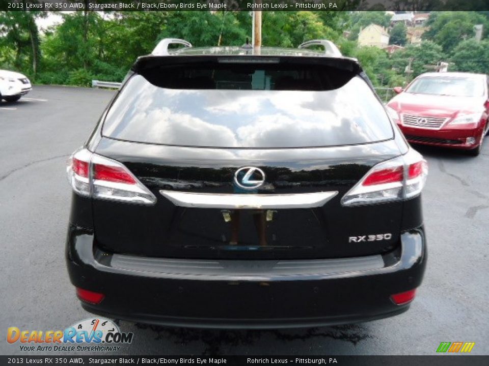 2013 Lexus RX 350 AWD Stargazer Black / Black/Ebony Birds Eye Maple Photo #3