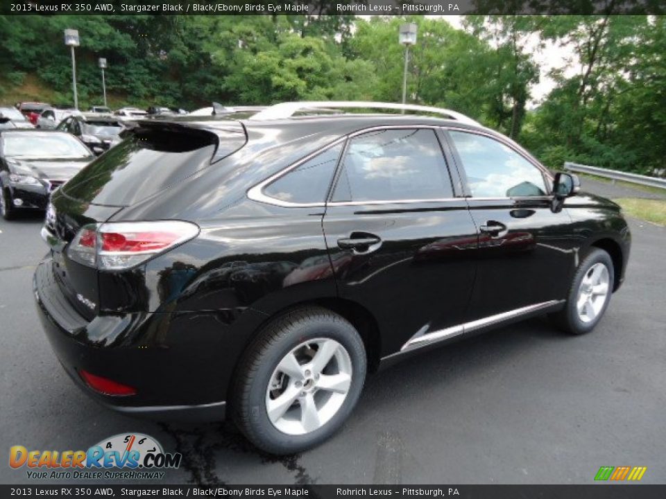 2013 Lexus RX 350 AWD Stargazer Black / Black/Ebony Birds Eye Maple Photo #4