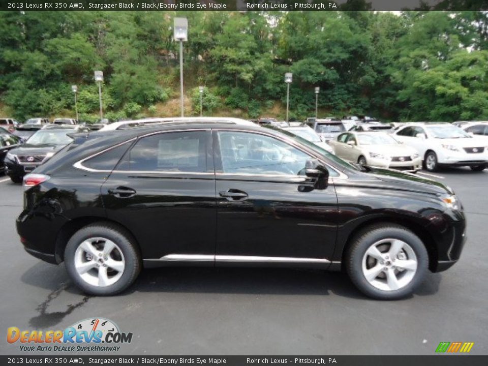 2013 Lexus RX 350 AWD Stargazer Black / Black/Ebony Birds Eye Maple Photo #5