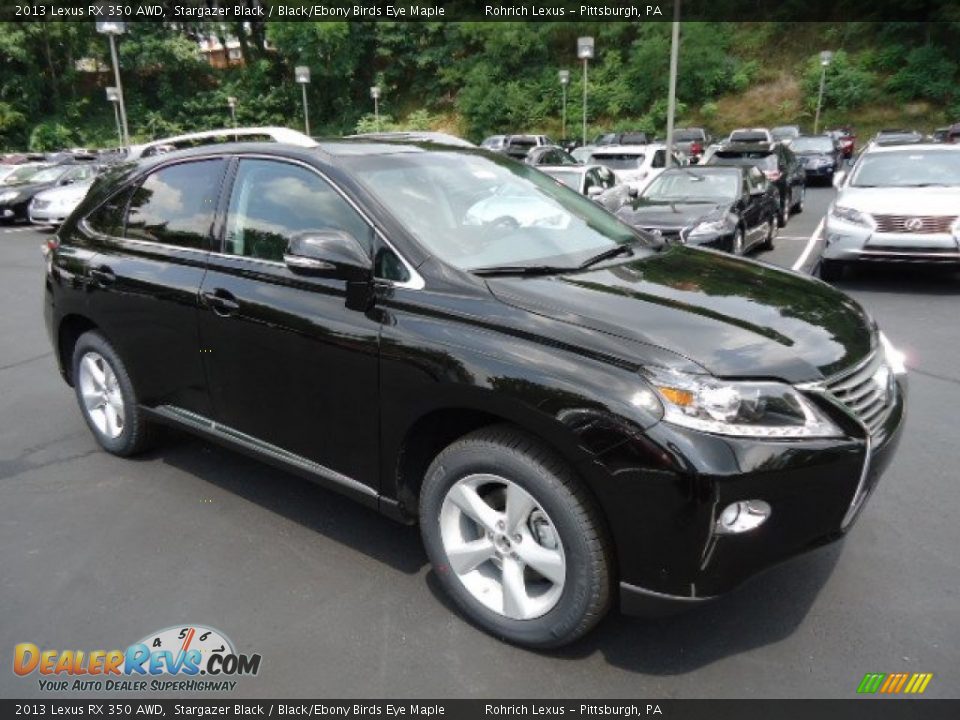 2013 Lexus RX 350 AWD Stargazer Black / Black/Ebony Birds Eye Maple Photo #6